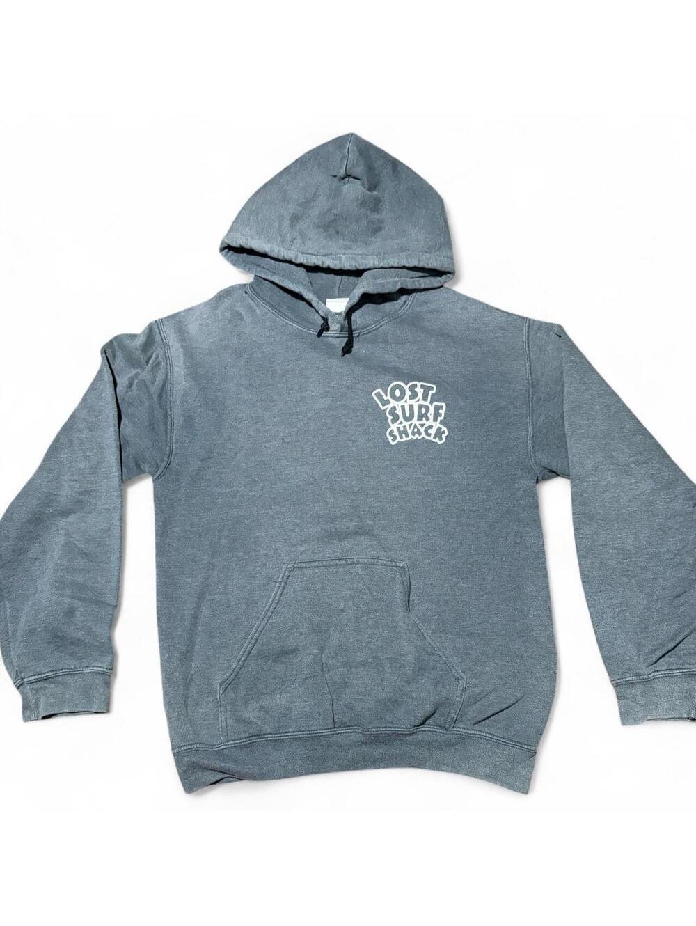 Lost Surf Check Drawstring Hoodie — Size L